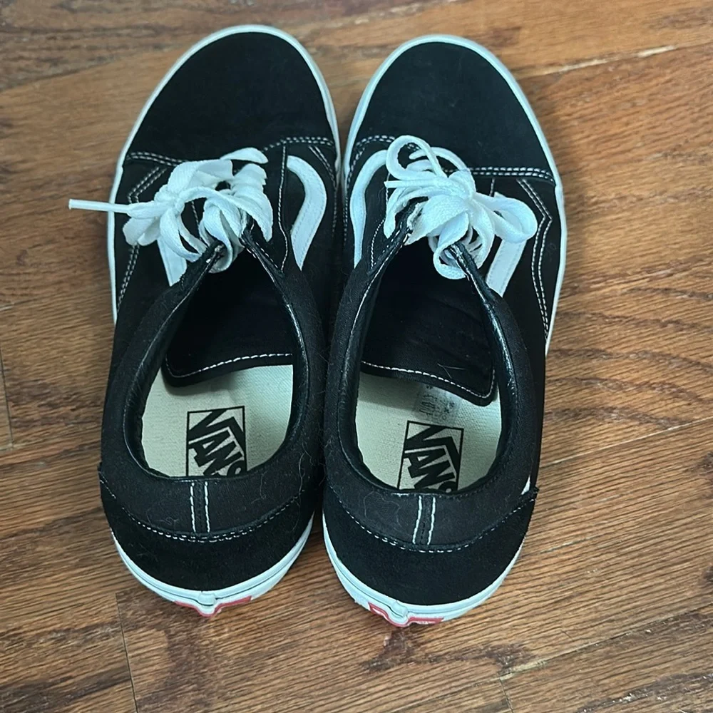 VANS Canvas Old Skool Black & White Shoes - Picture 2 of 5